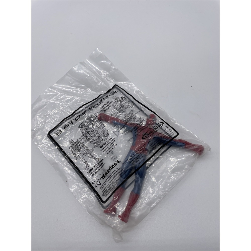 🕸Vintage 2002 Carl's Jr/Hardees 4" SPIDER-MAN Movie Bendy Bendable Figure - Picture 2 of 3